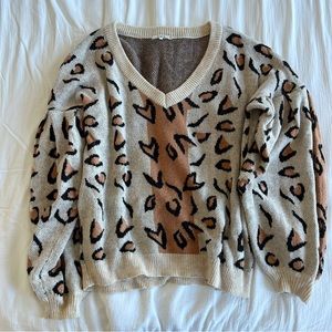 Tularosa Leopard Heart Sweater